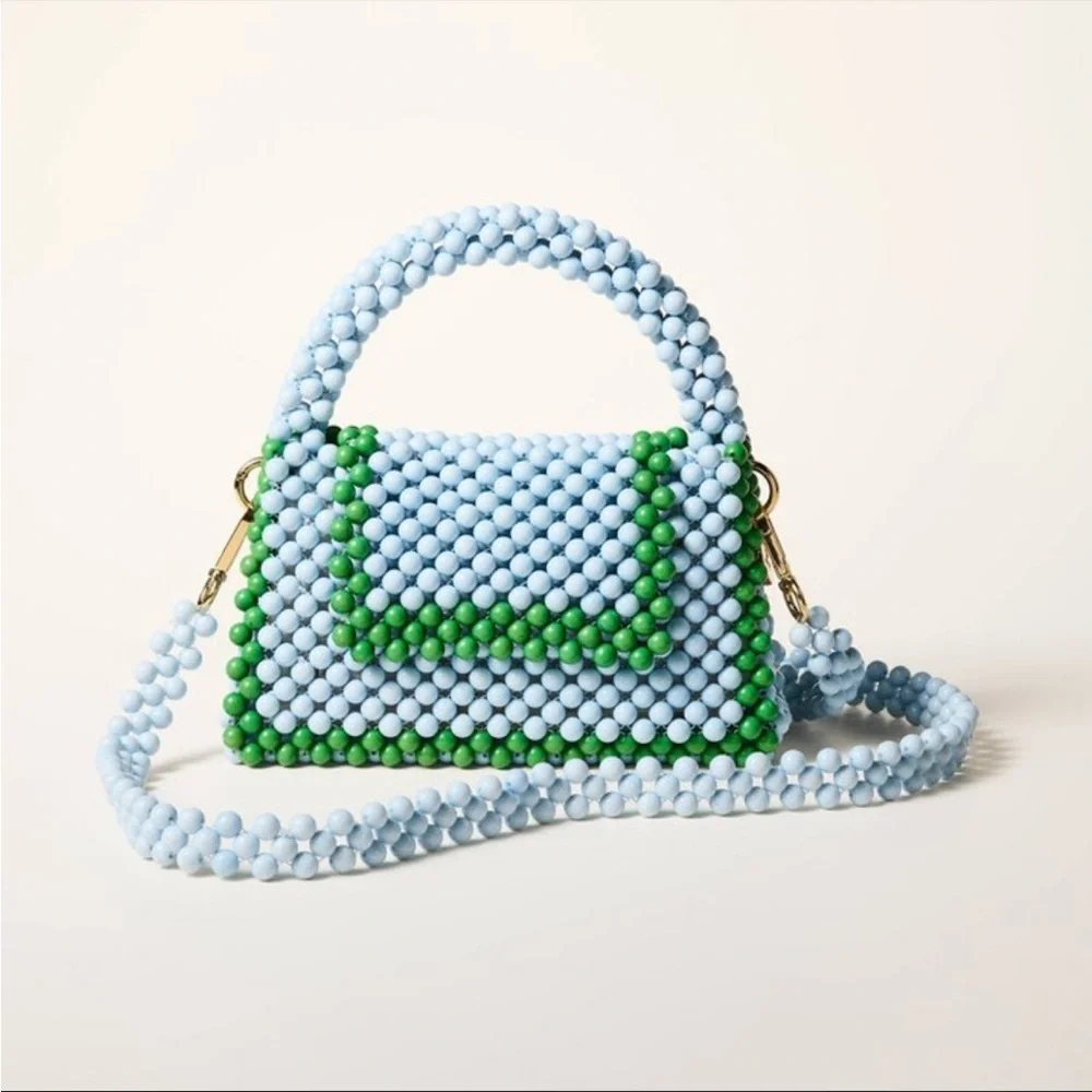 kate spade new york x Target Colorblock Beaded Crossbody Bag - Green/Blue NWT