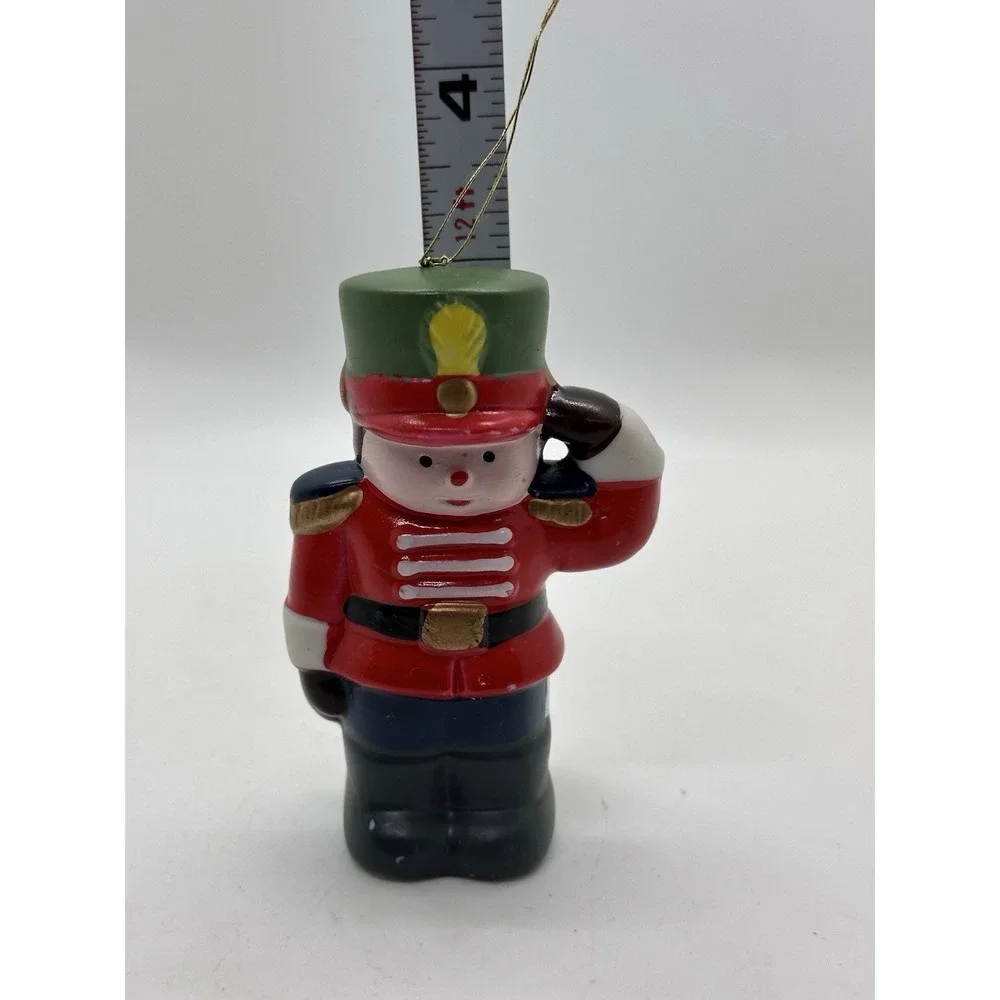 Vintage Christmas‎ Soldier Toy Ornament Hand Painted Hanging Decor