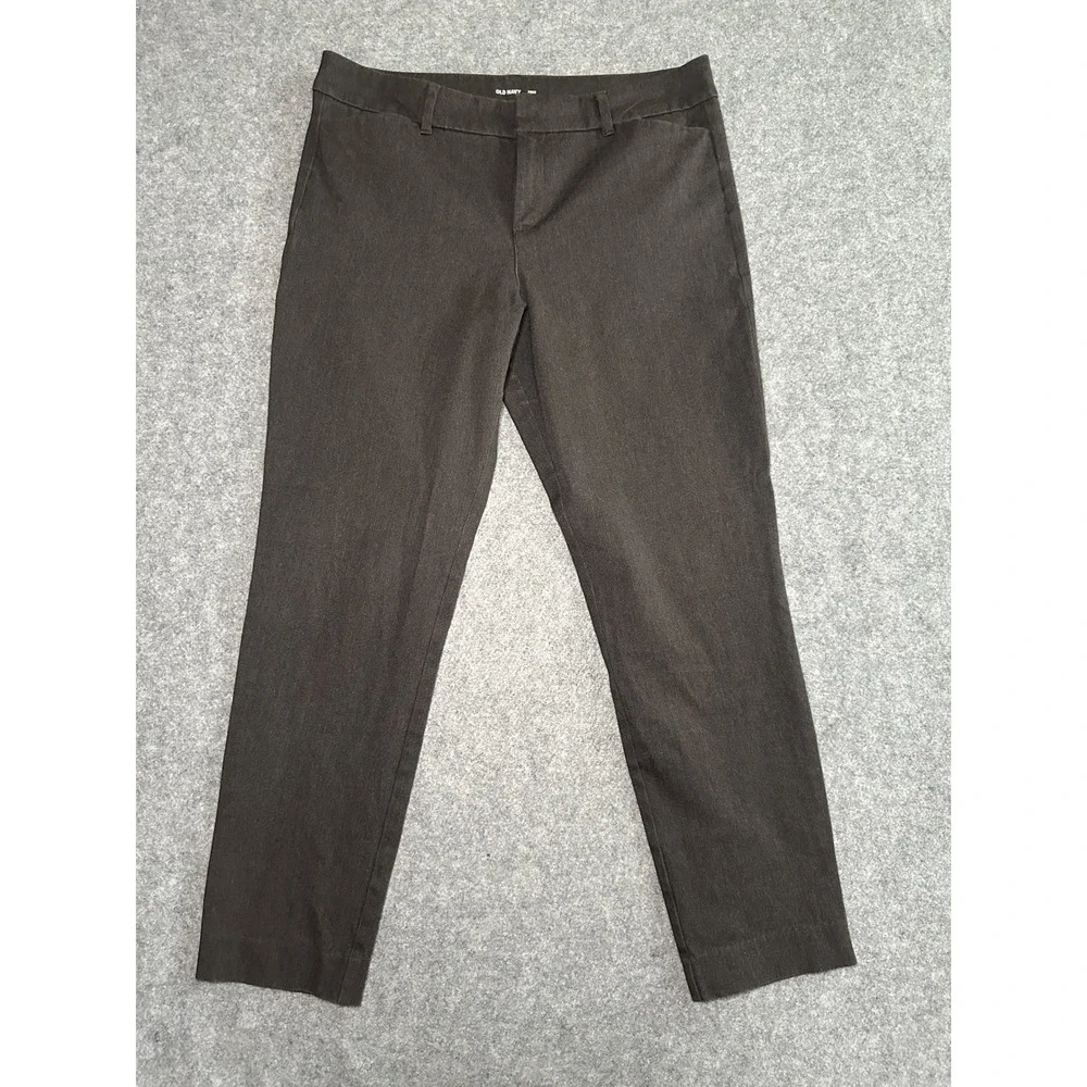 Old Navy Pixie Skinny Pants 8 Dark Gray‎ Charcoal Stretch Workwear