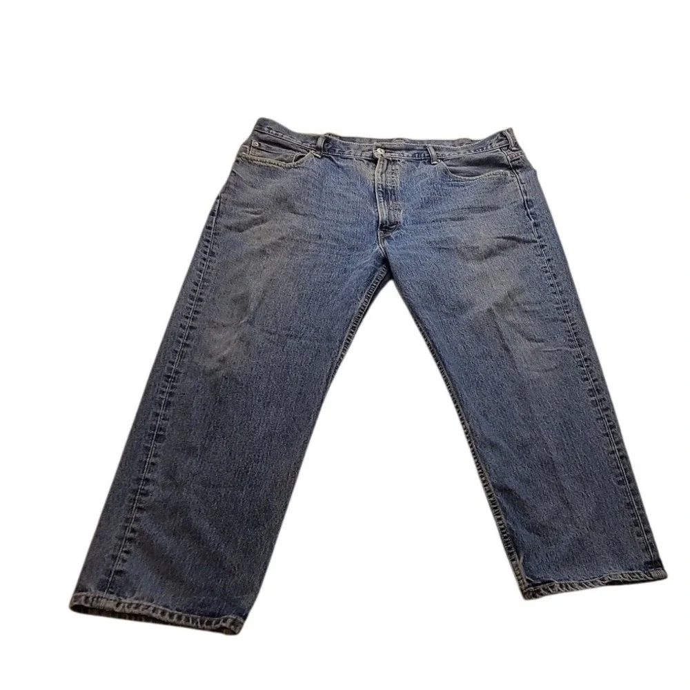 Levis 550 Relaxed Fit Jeans Men's Blue Denim Medium Wash Pants‎ Five-pocket