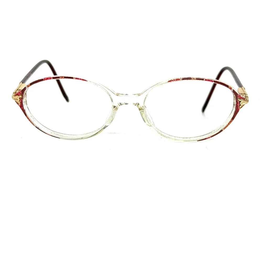 LUXOTTICA LU‎ 4280 W102 CLEAR /ROSE-RED Eyeglasses Frames 52-17-135 H18710